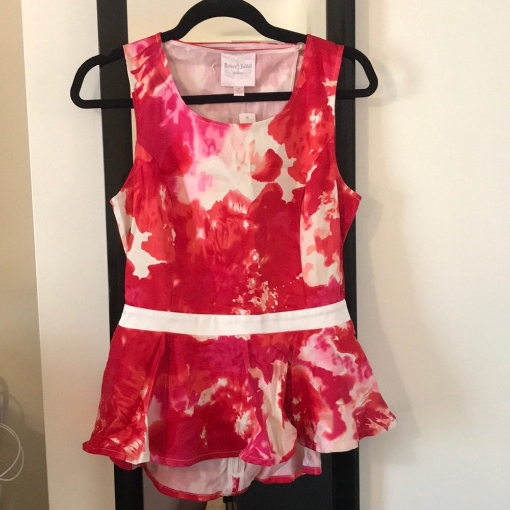 NEW Tulip Back Peplum Top, Romeo & Juliet Couture